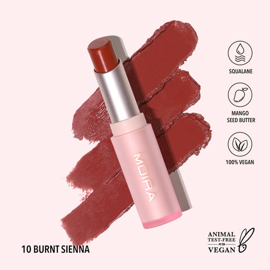 MOIRA Signature Lipstick (010, Burnt Sienna)