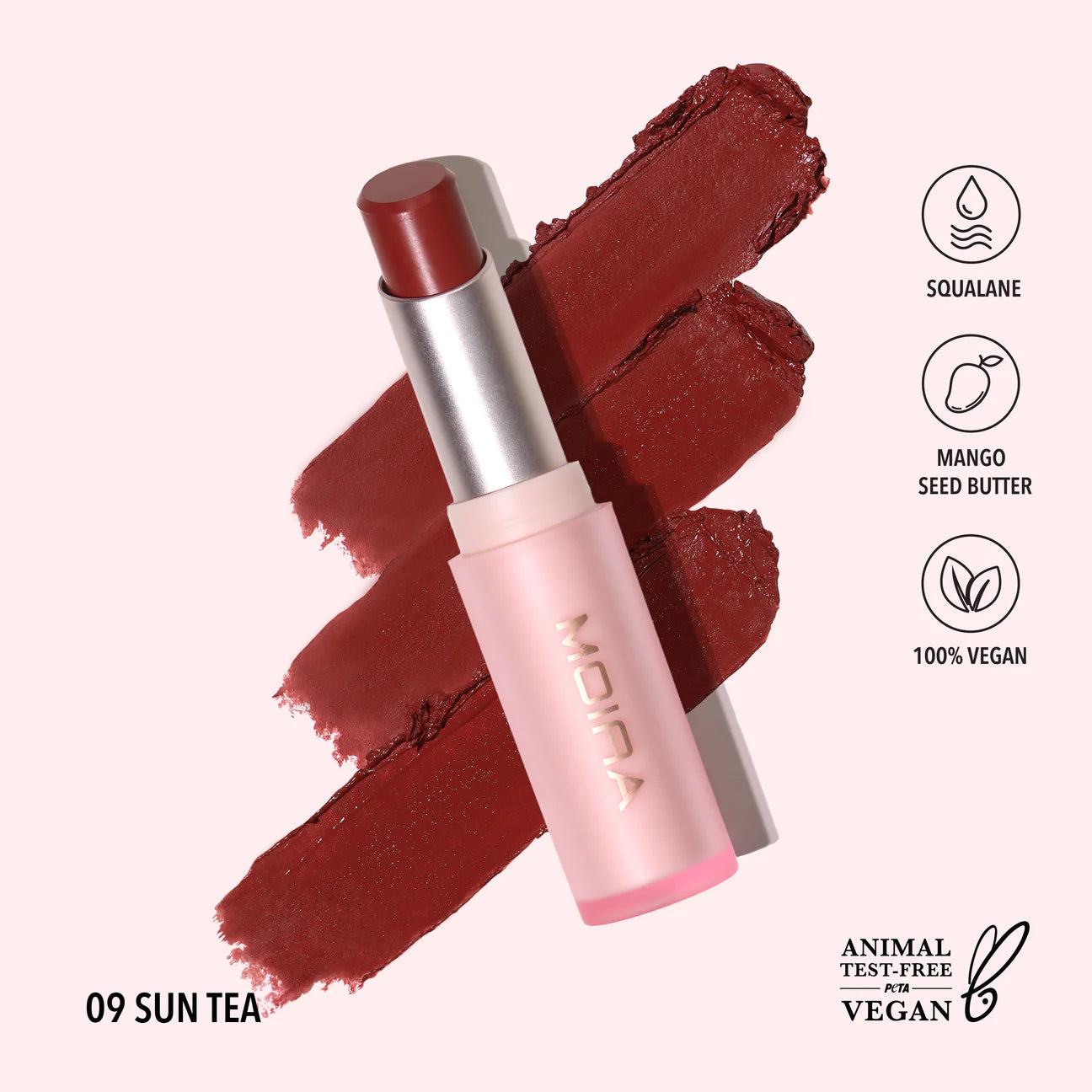 MOIRA Signature Lipstick (009, Sun Tea)