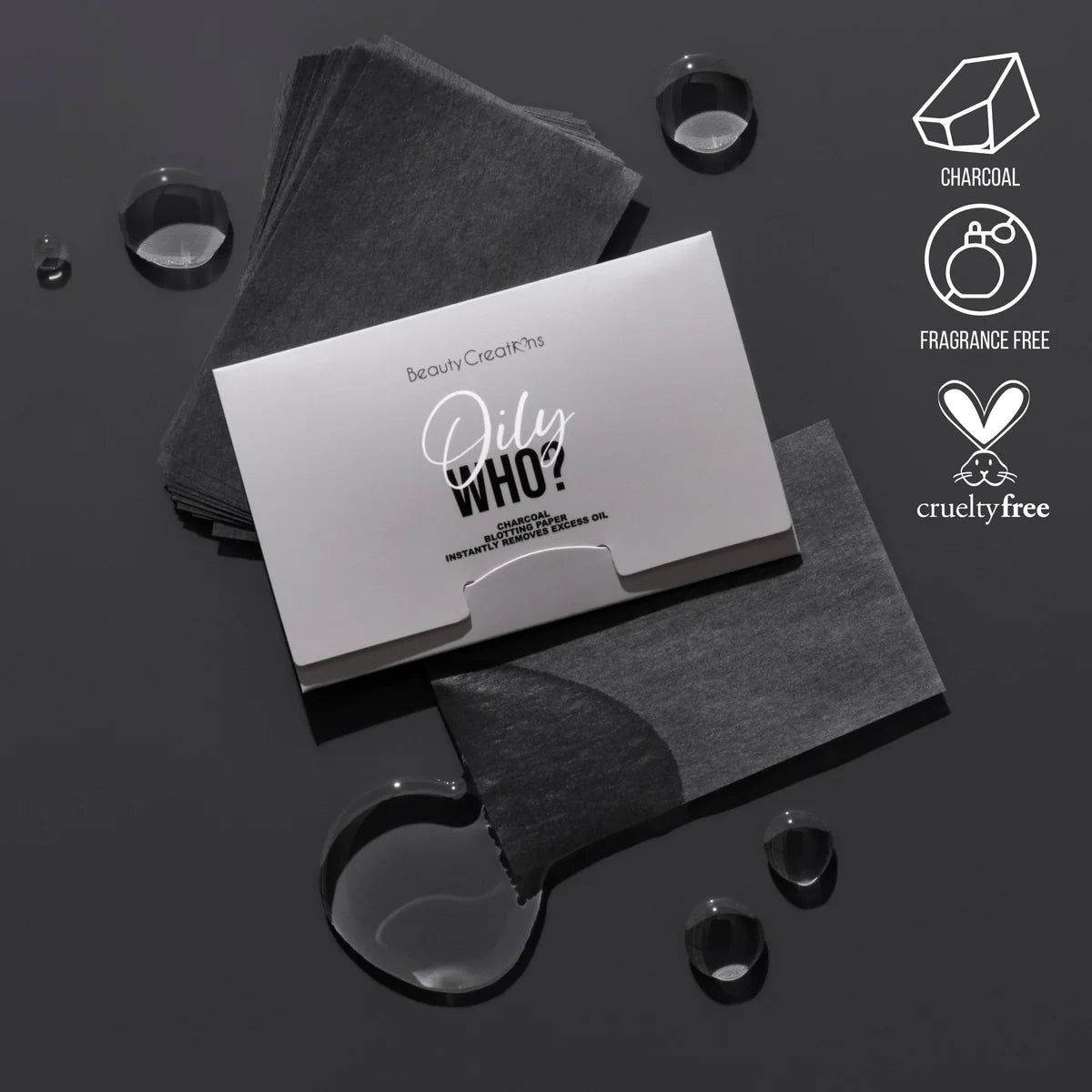 Beauty Creations OILY WHO? CHARCOAL BLOTTING PAPER