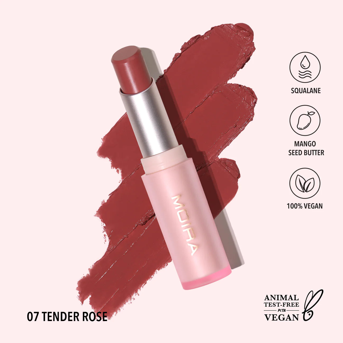 MOIRA Signature Lipstick (007, Tender Rose)