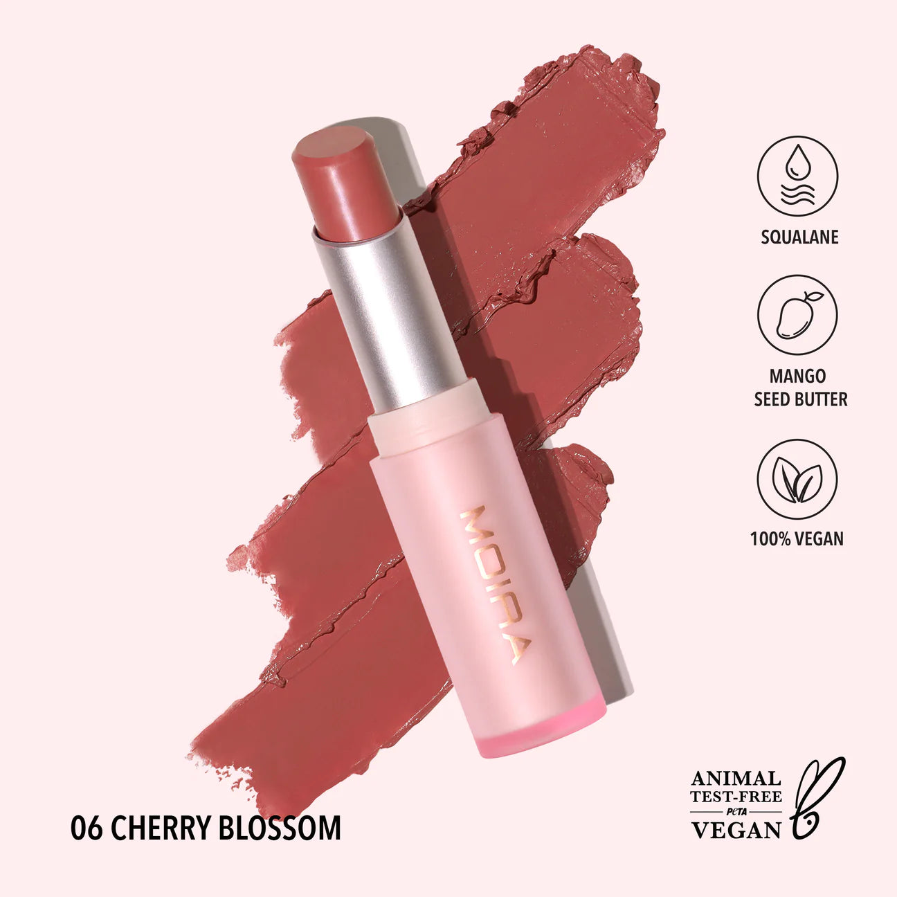 MOIRA Signature Lipstick (006, Cherry Blossom)