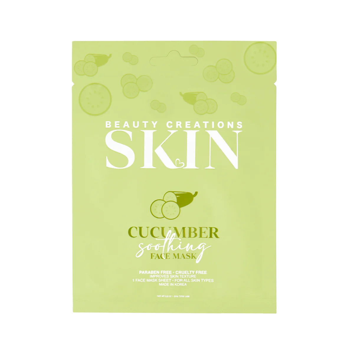 BEAUTY CREATIONS CUCUMBER SOOTHING FACE MASK